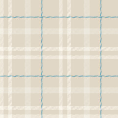 Poster - Classic tartan pattern in neutral tones with blue accents. Textile design for fashion, interior, or backgrounds. Evokes warmth and tradition. Versatile texture