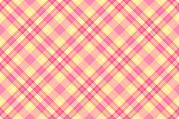 Poster - Vibrant pink and yellow plaid pattern. A cheerful, seamless textile design suitable for backgrounds, fabrics, or seasonal graphics.Adds a cozy  warm touch.