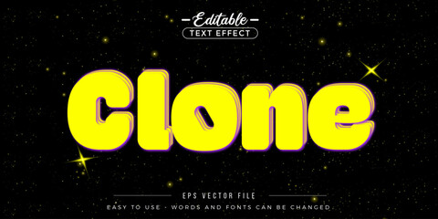 Poster - Bold clone text style, editable text effect.