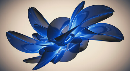 Modern abstract blue flower design for technology concepts and futuristic backgrounds for design projects