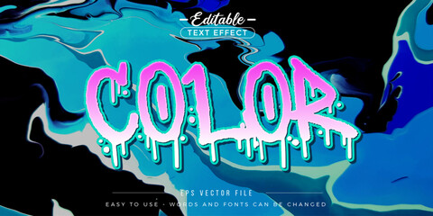 Poster - Color text style, editable text effect.