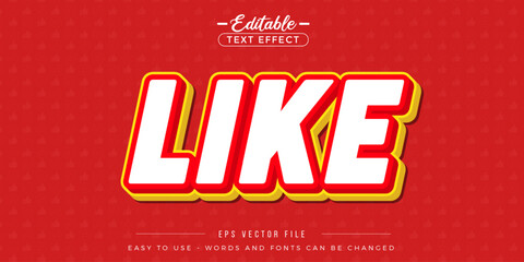 Poster - Modern Like text, editable text effect.