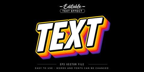 Poster - Glowing editable text effect.