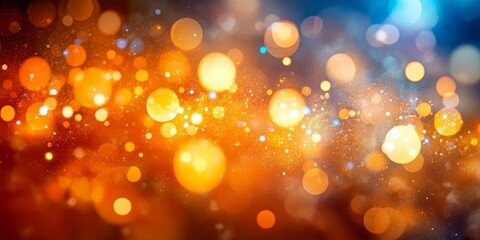 Poster - Abstract Shimmering Background with Glowing Defocused Light Specks for Vibrant Festive Designs