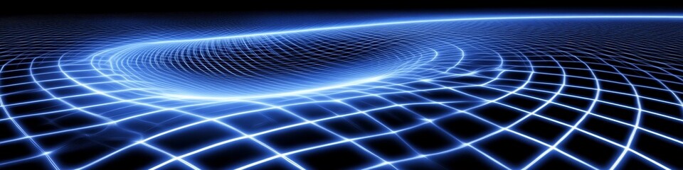 Poster - Abstract Futuristic Grid Surface with Dimpled Texture for Modern Design and Scientific Visualization