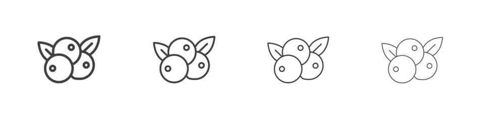 Blueberry icon concept outline symbol design.