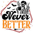 © Maiyaali - Skeleton Halloween Never Better Png Art & Illustration