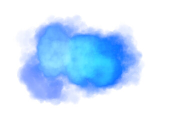 Wall Mural - abstract color smoke explosion overlay cutout on transparent background, colorful fluffy clouds over
