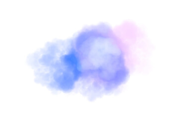 Wall Mural - abstract color smoke explosion overlay cutout on transparent background, colorful fluffy clouds over