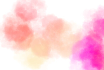 Wall Mural - abstract color smoke explosion overlay cutout on transparent background, colorful fluffy clouds over