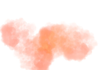 Wall Mural - abstract color smoke explosion overlay cutout on transparent background, colorful fluffy clouds over
