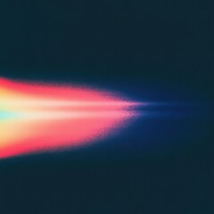 Poster - Abstract red and blue light beam on black background. Futuristic visual effect with subtle light particles and gradient for design.