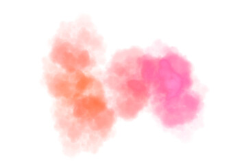 Wall Mural - abstract color smoke explosion overlay cutout on transparent background, colorful fluffy clouds over