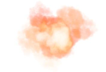 Wall Mural - abstract color smoke explosion overlay cutout on transparent background, colorful fluffy clouds over