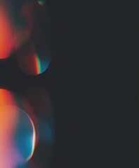 Poster - Abstract blur of vivid light bokeh with colorful glare and rainbow effect. Overlay for creative design.
