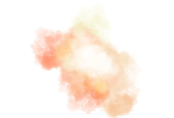 Wall Mural - abstract color smoke explosion overlay cutout on transparent background, colorful fluffy clouds over