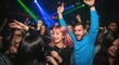 © Arclens Studio - Dynamic Nightlife Scene: Capturing the lively essence of a vibrant dance club, where an energetic crowd revels in the intoxicating atmosphere with illuminated, radiant beams and pulsating beats.
