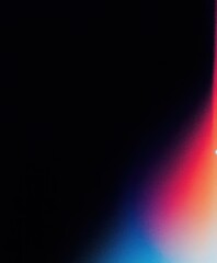 Poster - Colorful light leak with vibrant red, blue, and purple hues on a dark background showing abstract gradient texture