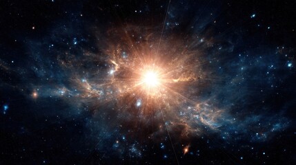 Wall Mural - Cosmic explosion in deep space
