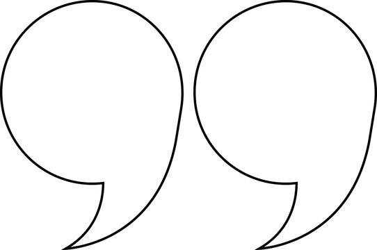 Quote Mark line art Icon.Quote chat icon for messaging, communication, and conversation.Quotation symbol. Remark sign in Quote mark on transparent background. Quoted sign . Vector Illustration.