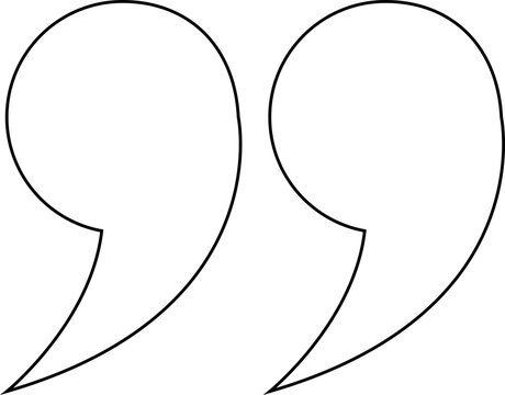 Quote Mark line art Icon.Quote chat icon for messaging, communication, and conversation.Quotation symbol. Remark sign in Quote mark on transparent background. Quoted sign . Vector Illustration.