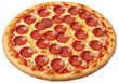 © seh - A round pizza topped with pepperoni.