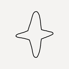 Poster - Minimalist starburst line art vector