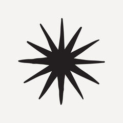 Poster - Minimalist starburst line art vector