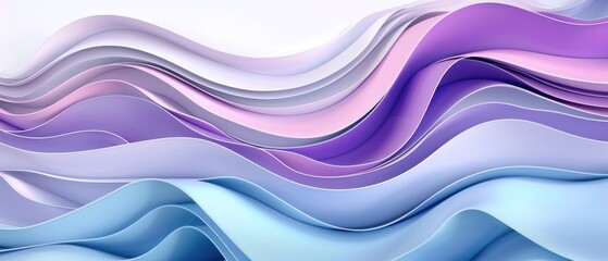 Wall Mural - Abstract paper layer curve wave flow 3D line stripe on white background wallpaper.