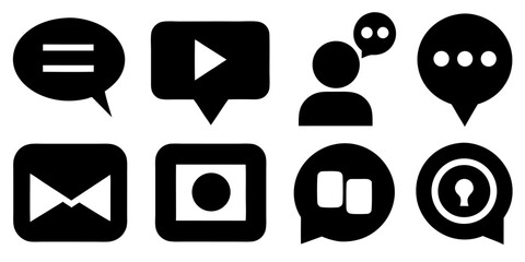 Wall Mural - a comprehensive vector icon set for web design, featuring symbols for communication, business, techn