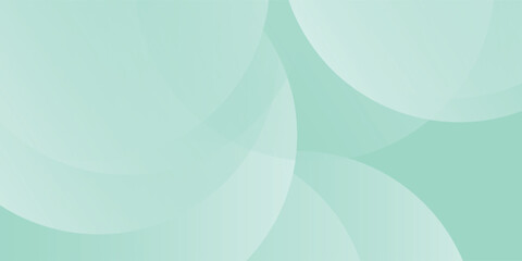 Wall Mural - minimalist banner background green gradations soft color.abstract circle shape