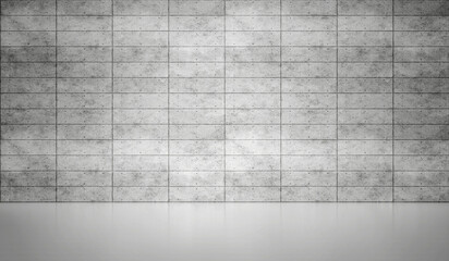 Wall Mural - Empty dark abstract industrial cement wall studio room interior for display product on concrete wall background