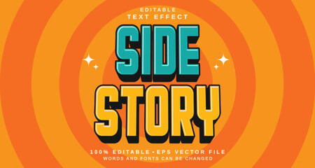 Poster - Editable text style effect - Side Story text style theme.