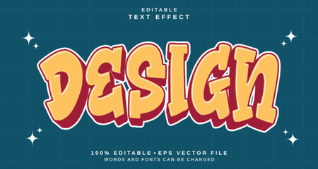 Poster - Editable text style effect -  Sticker Design text style theme.