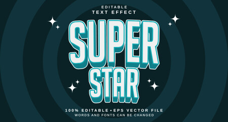 Poster - Editable text style effect - Super Star text style theme.