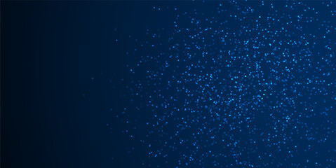 Poster - Glowing blue particles scattered across dark gradient background, creating a light burst effect ideal for tech