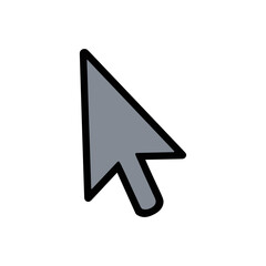 Poster - Grey computer mouse cursor arrow vector icon