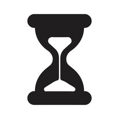 Poster - Black hourglass icon representing time and countdown