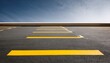 © Sophie - minimalist parking lot with yellow lines against plain wall evoking sense of calm and order