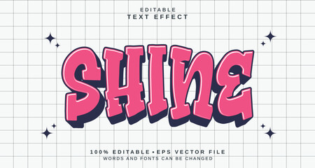 Poster - Editable text style effect - Shine text style theme.
