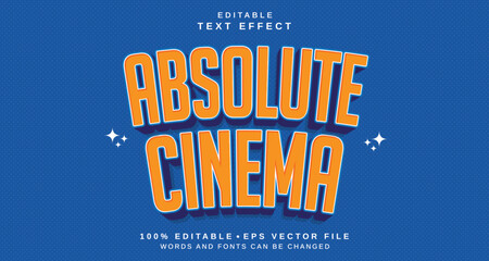 Poster - Editable text style effect - Absolute Cinema text style theme.