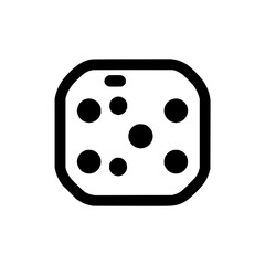Poster - Illustrated rounded square shape filled with black circles and a small rectangle at the top center