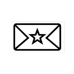 Poster - Starred Mail Icon Vector Design Showing Envelope with Star Symbol for Featured Email Concept

