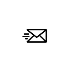 Poster - Envelope with Motion Line Icon Vector Illustrating Fast Mail or Express Email Delivery Symbol