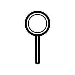Poster - A simple black and white lollipop illustration featuring a circular head atop a straight vertical stick design