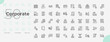 © Madani Pro - Corporate Line Editable Icons set. Vector illustration in modern thin line style of Corporate icons: company, business, cooperation, etc