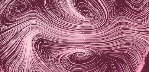 Poster - Stunning abstract background with swirling pink lines on a maroon backdrop. Perfect for design projects.