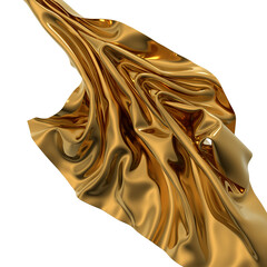 Poster - Golden waves of luxury gold texture abstract