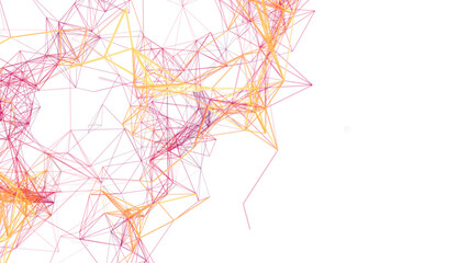 Poster - Modern abstract background with network connection lines. Ideal for technology, data, and communication concepts.