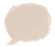 © POSMGUYS - Brown paper bubble. Blank brown cut out cardboard paper speech bubble. Png transparency